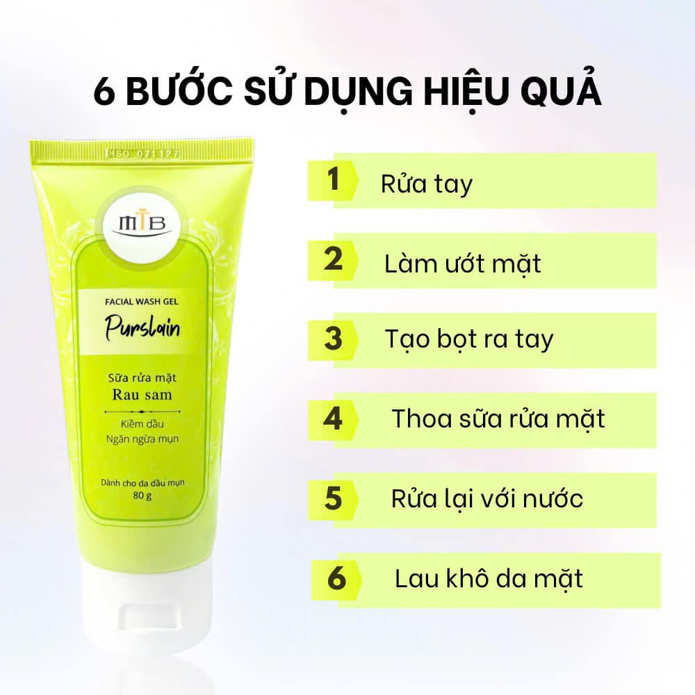 Sữa rửa mặt rau sam