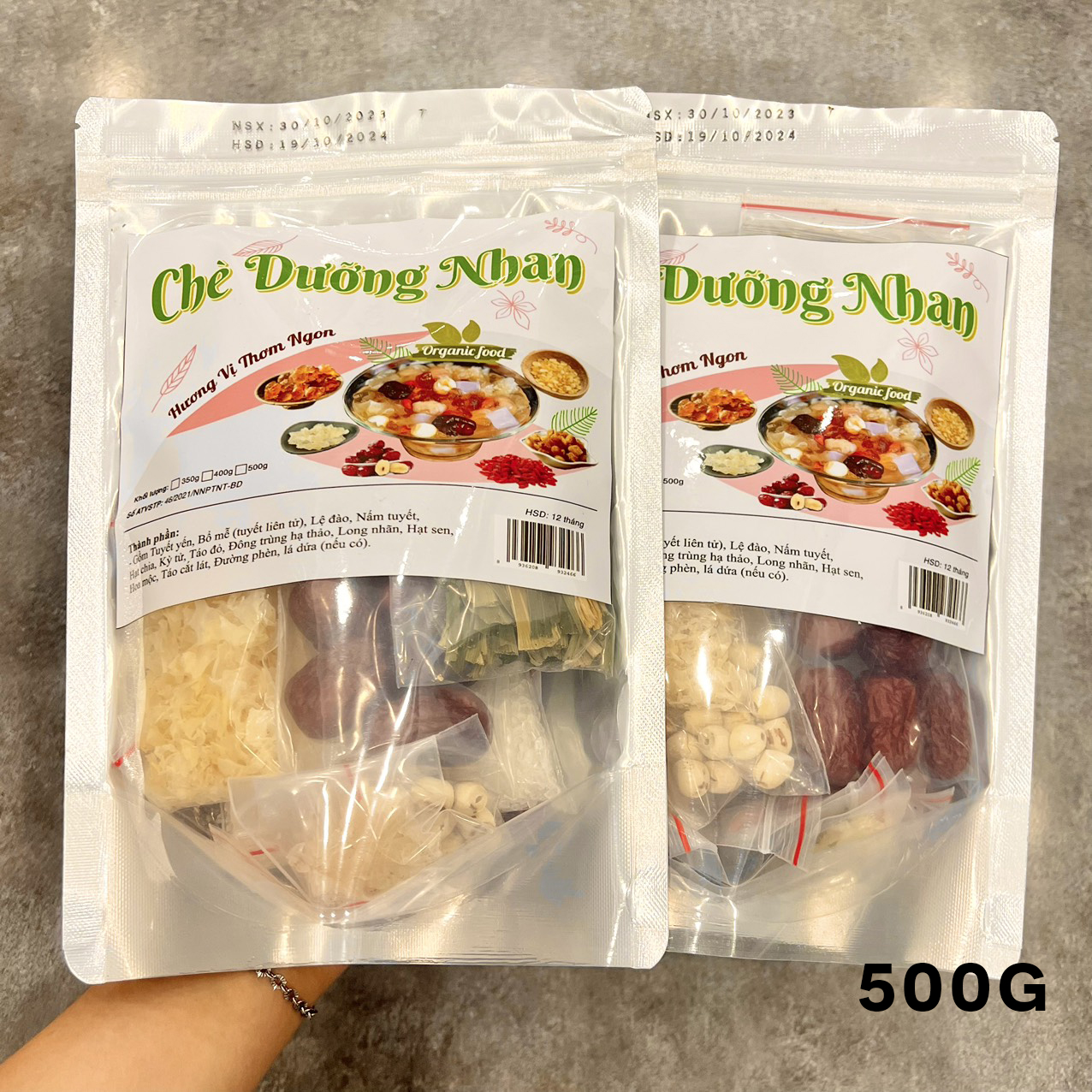 Chè Dưỡng Nhan Sét lớn 14 Vị Thơm Ngon 500g