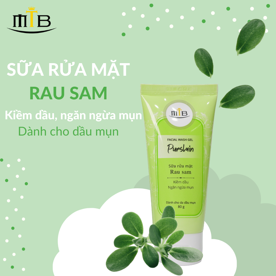Sữa rửa mặt chiết xuất rau sam MTB