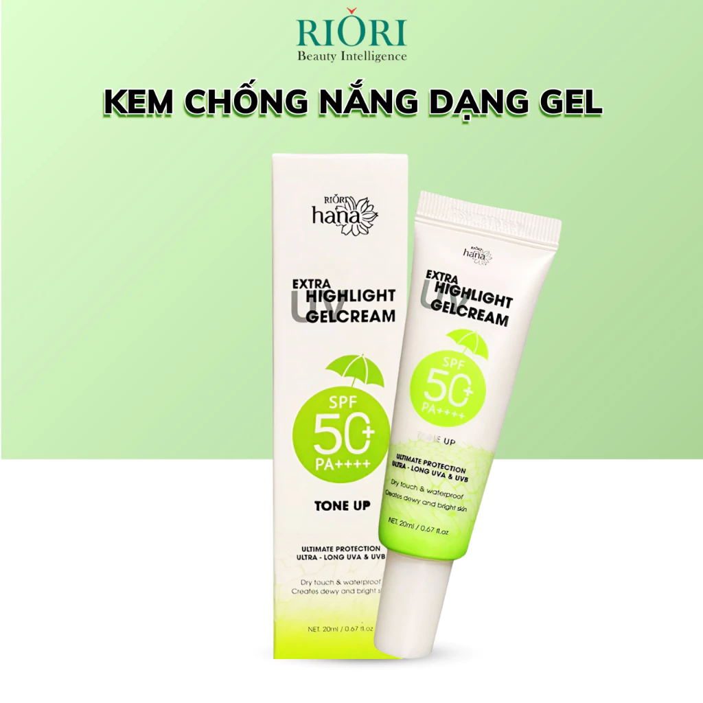 Kem chống nắng dạng gel RIORI HANA - EXTRA UV HIGHLIGHT GEL CREAM